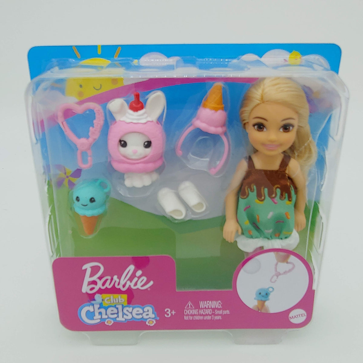 white christmas dresses Barbie Club Chelsea Dress-Up Doll, 6-in Brunette in Flamingo Costume, with Pet Kitten and Accessories StockCalifornia