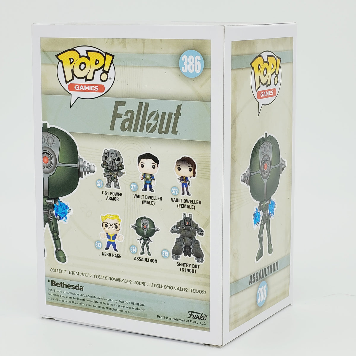 Funko Pop! Assaultron 386 Fallout Games Vinyl Figure Glows Nycc Exclus 