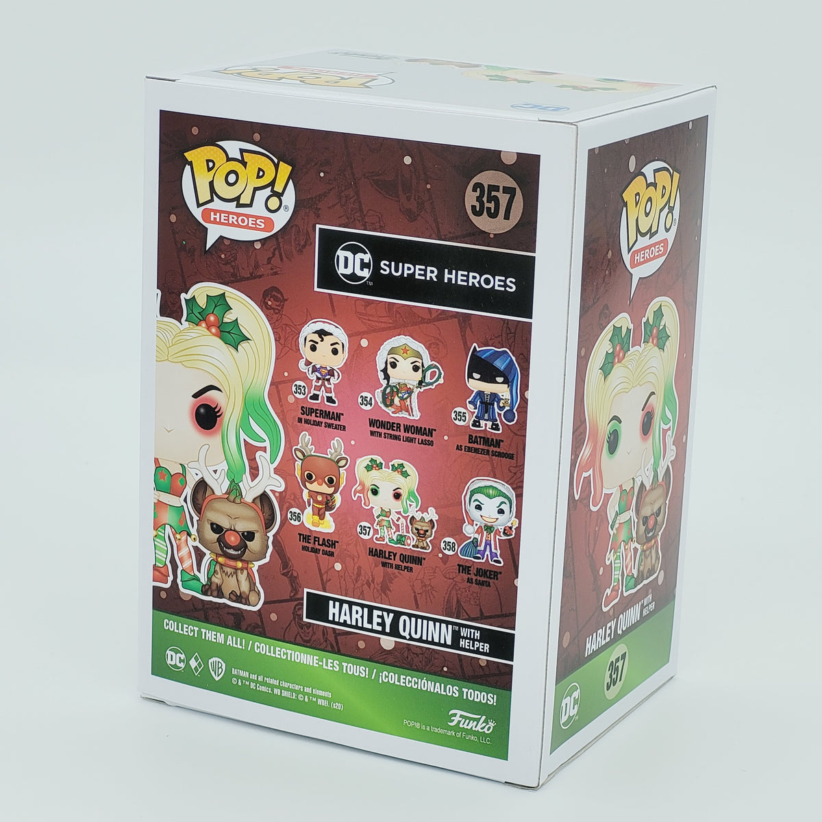 Funko Pop Heroes DC Harley Quinn with Helper 357 XMas Vinyl Figure 