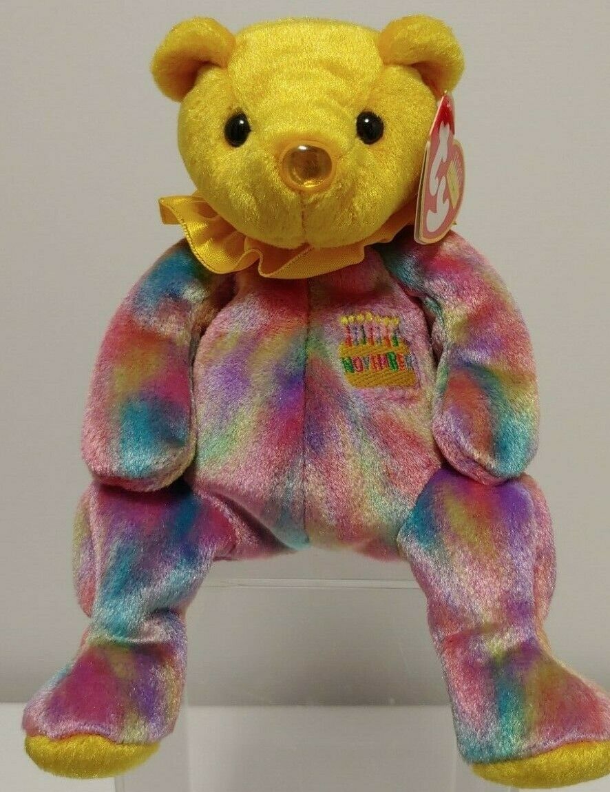 NOVEMBER Birthday Bear TY Beanie Baby Birthstone Collection Mint C