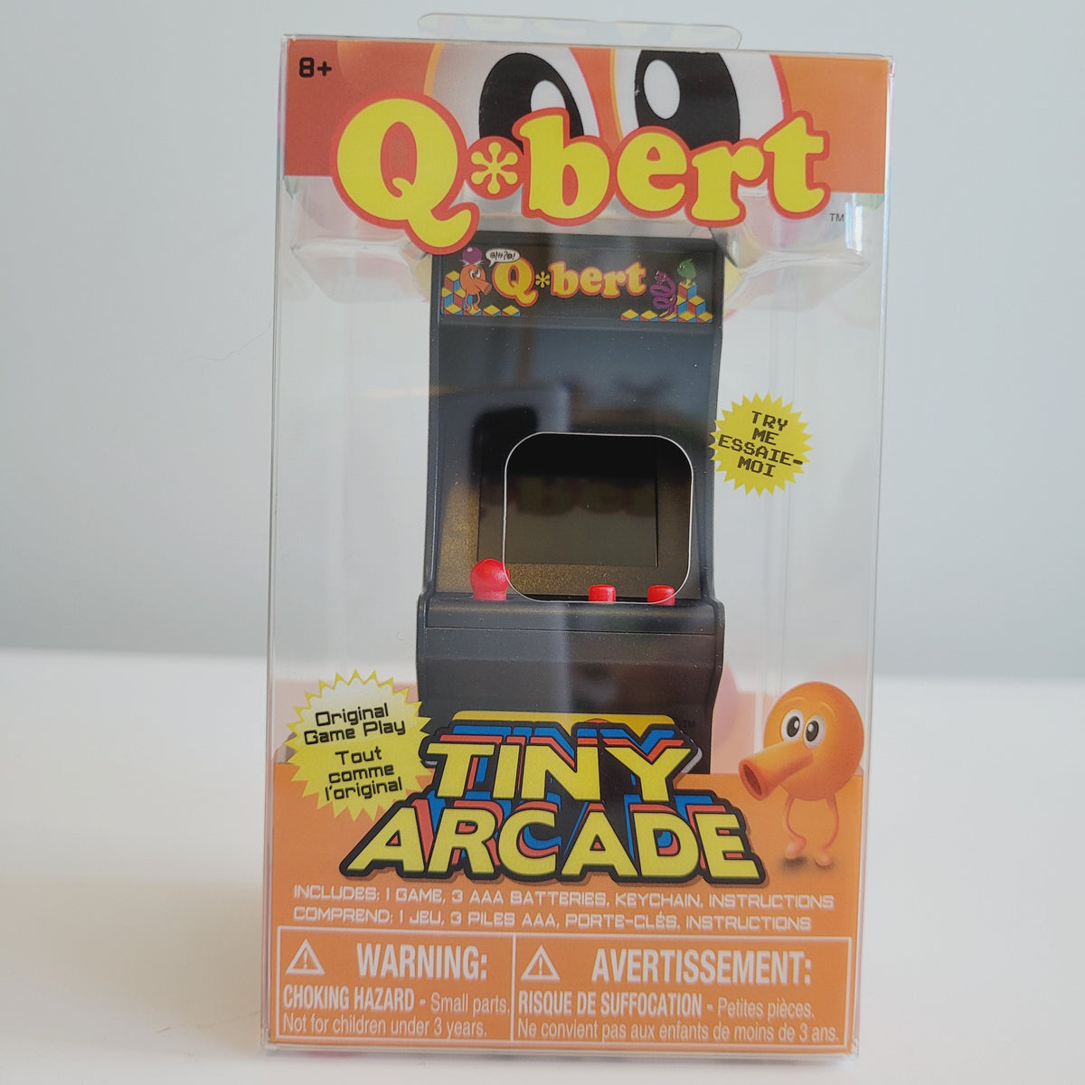 Tiny Arcade Q*BERT Worlds Smallest Fully Functional Retro Video Game ...