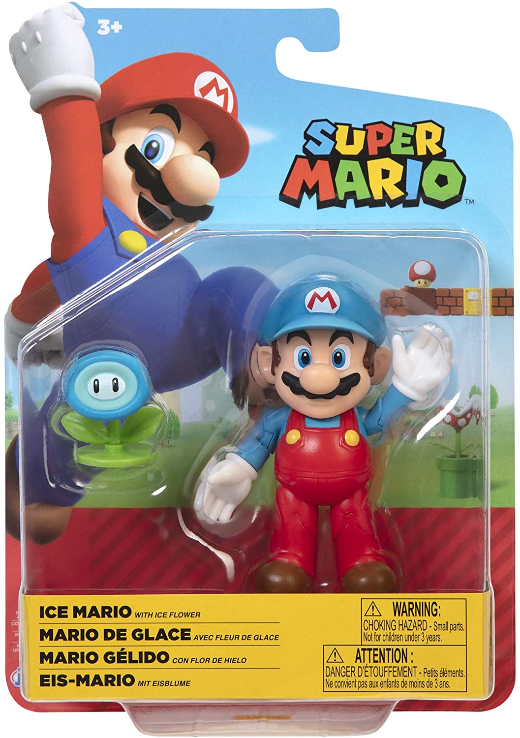 Ice Mario with Ice Flower World of Nintendo 4-inch Figure Jakks