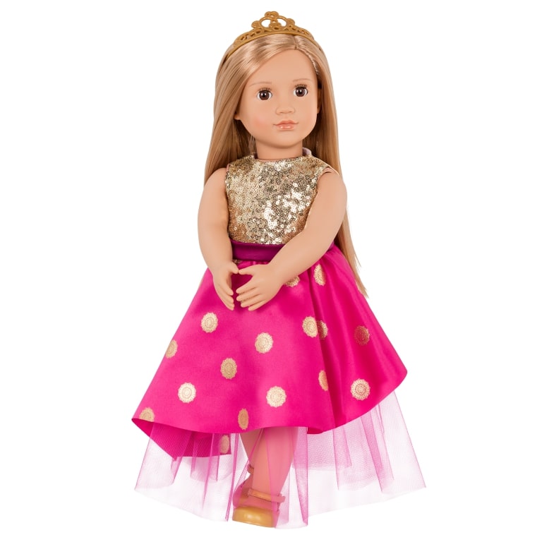 OG 18 inch Entertainment Doll Sarah w Gold Fuchsia Gown and Crown Our –  Goodfind Toys
