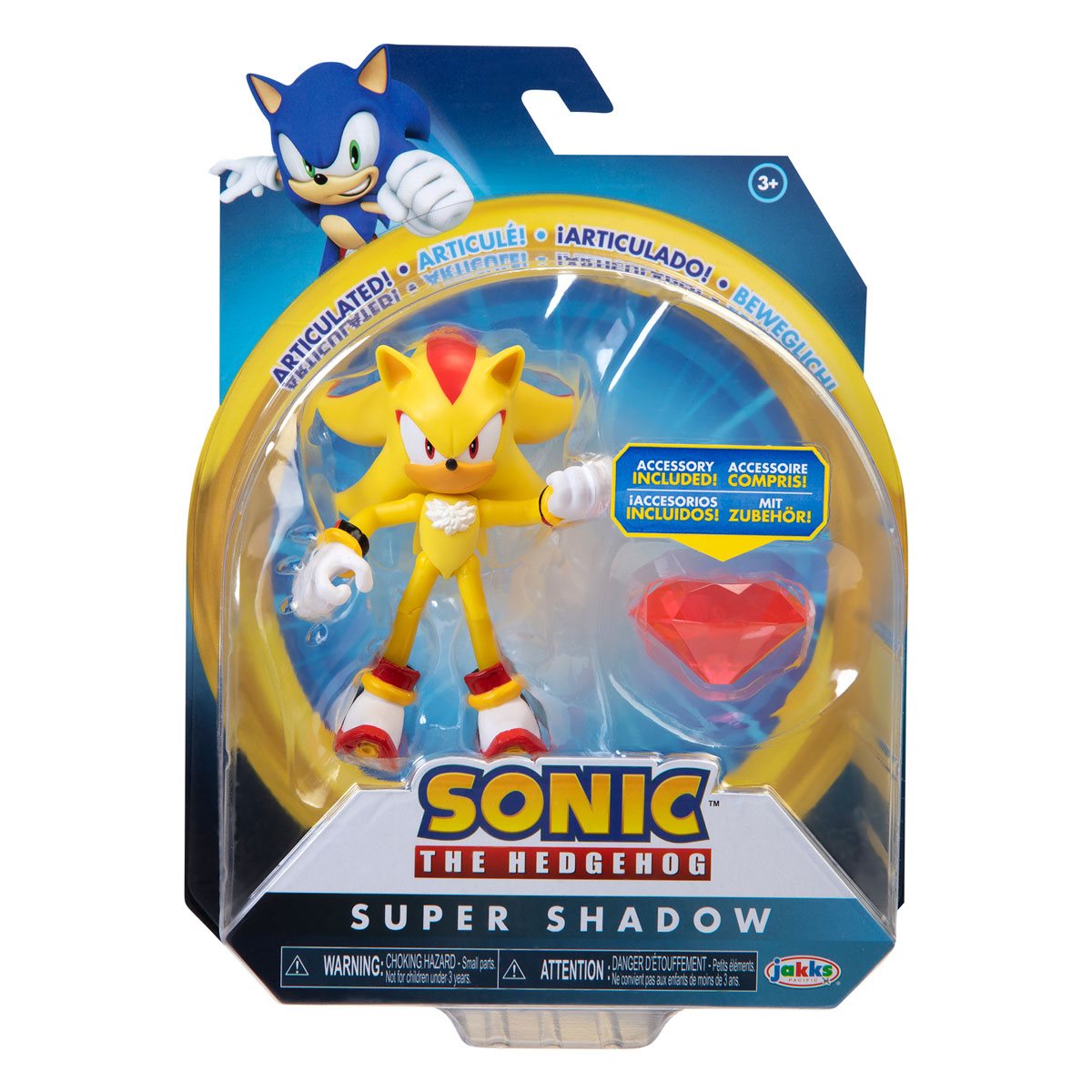 Super Shadow w Chaos Emerald Sonic The Hedgehog 4 inch Action Figure J –  Goodfind Toys